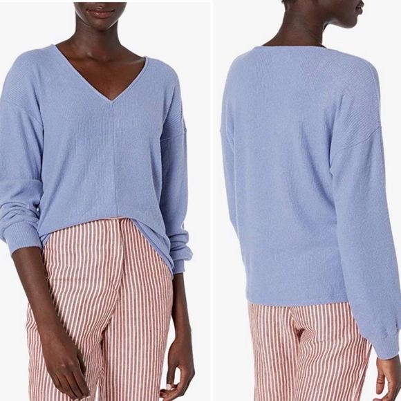 Lucky Brand Sweaters - LUCKY Brand Women's Ribbed V-Neck Cloud Jersey Top